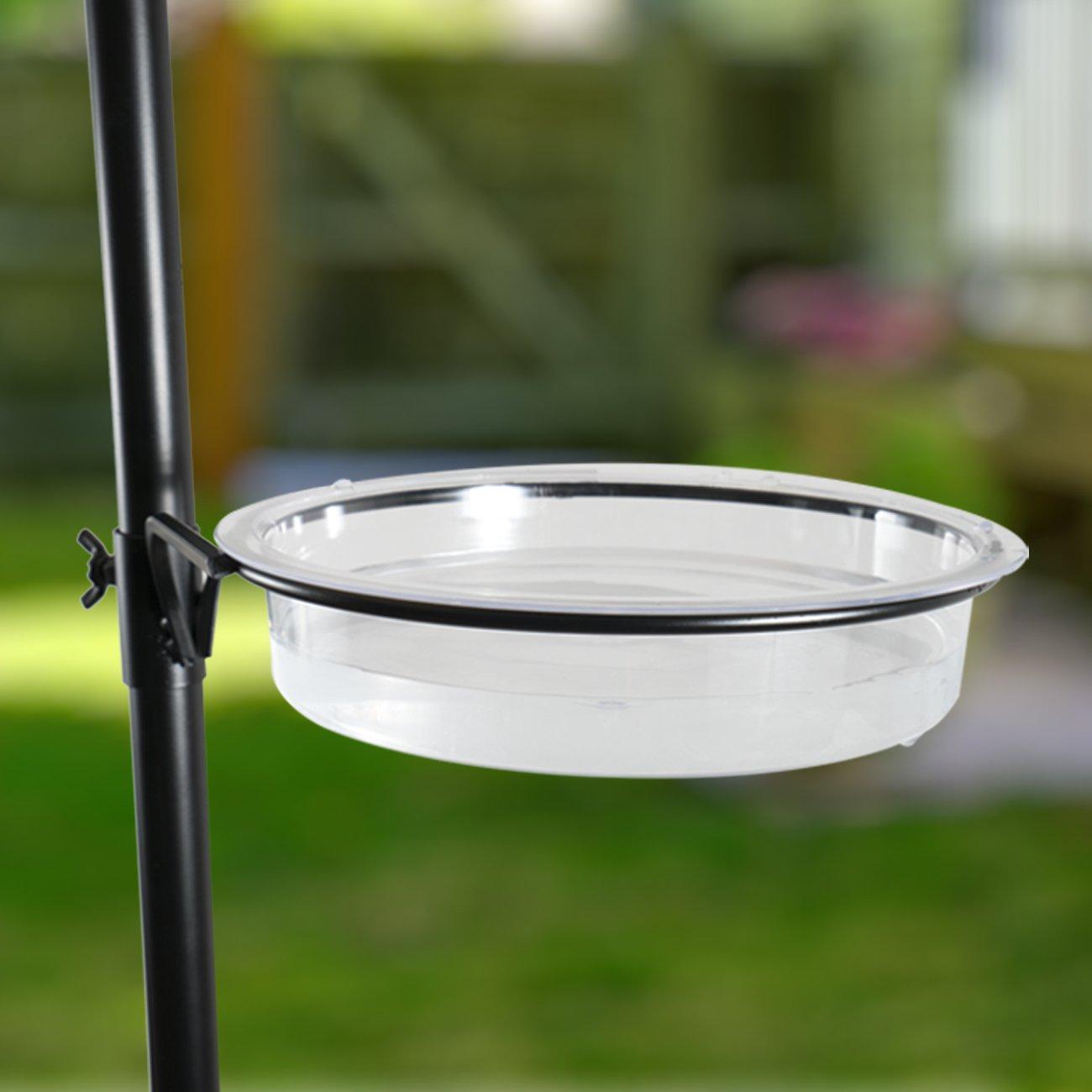 Sorbus Bird Feeding Bath Station, Metal Deck Pole for Bird Feeders