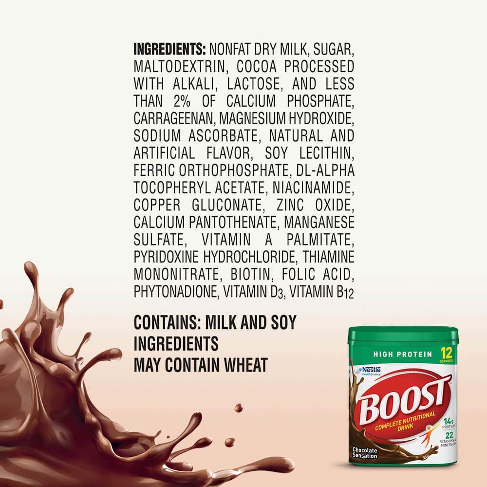 Boost High Protein Powder Drink Mix, Chocolate Sensation, 17.7 Ounce
