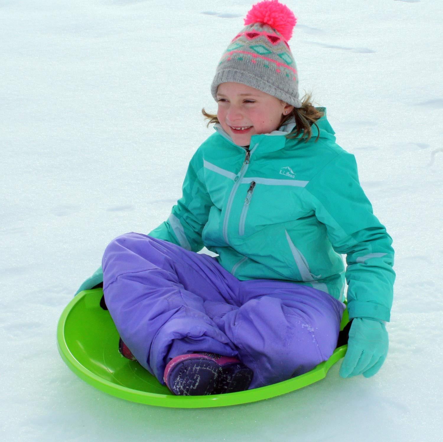Flexible Flyer 3pack Snow Saucer Sleds. Round Sand Slider Disc Toy eBay