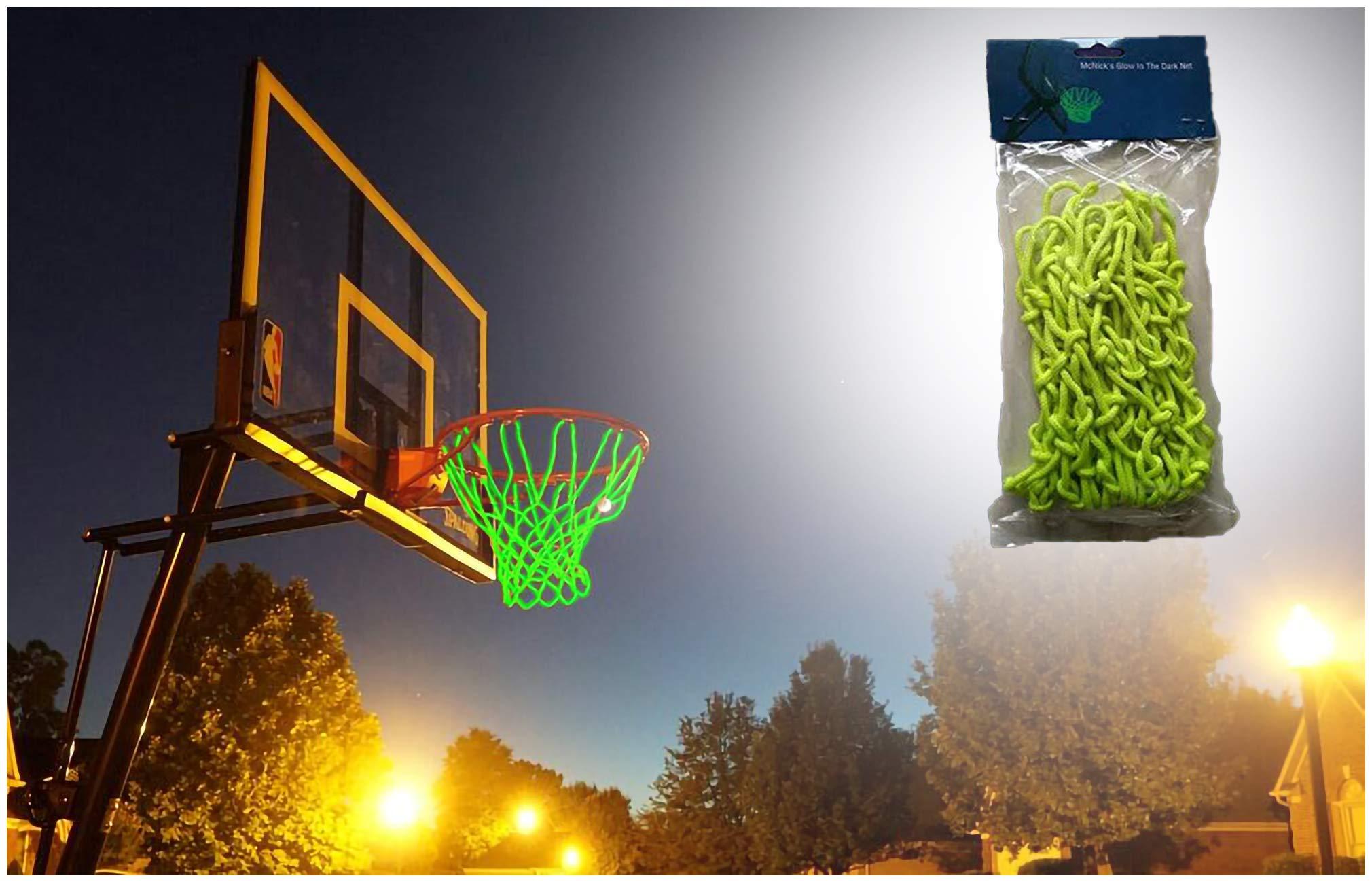 MCNICK & COMPANY Glow in The Dark Outdoor Basketball Net Rim Hoop Heavy