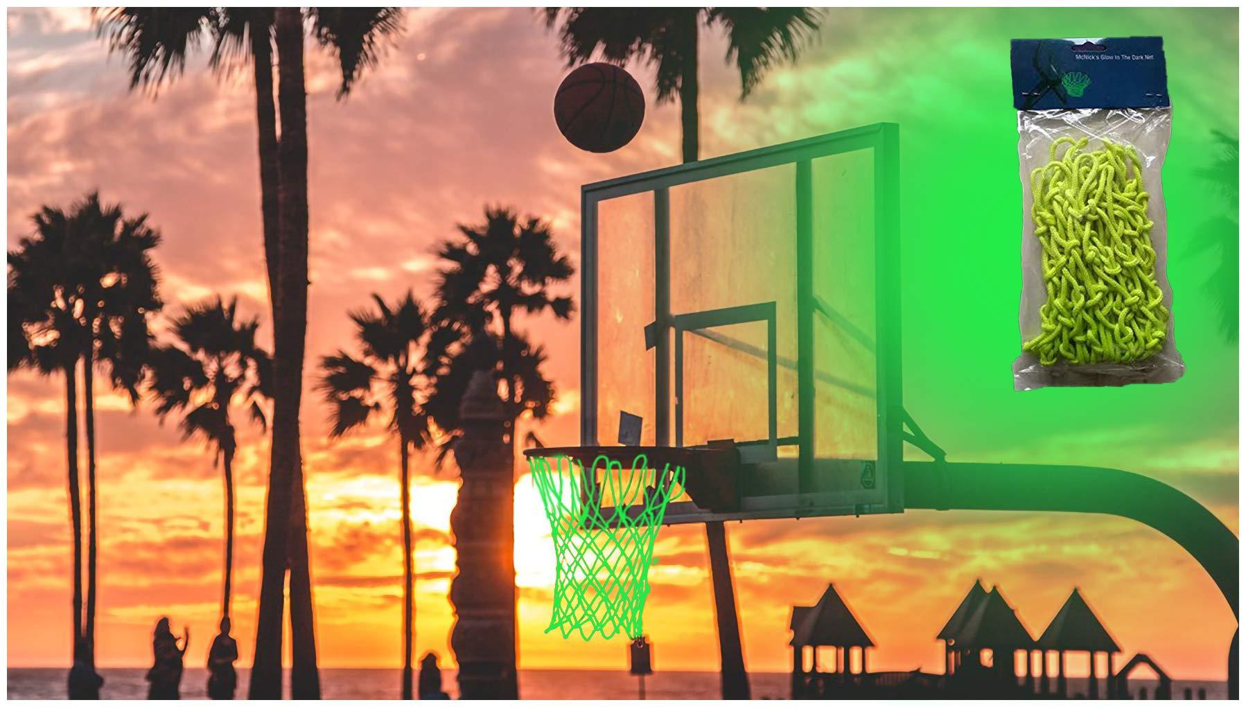 MCNICK & COMPANY Glow in The Dark Outdoor Basketball Net Rim Hoop Heavy
