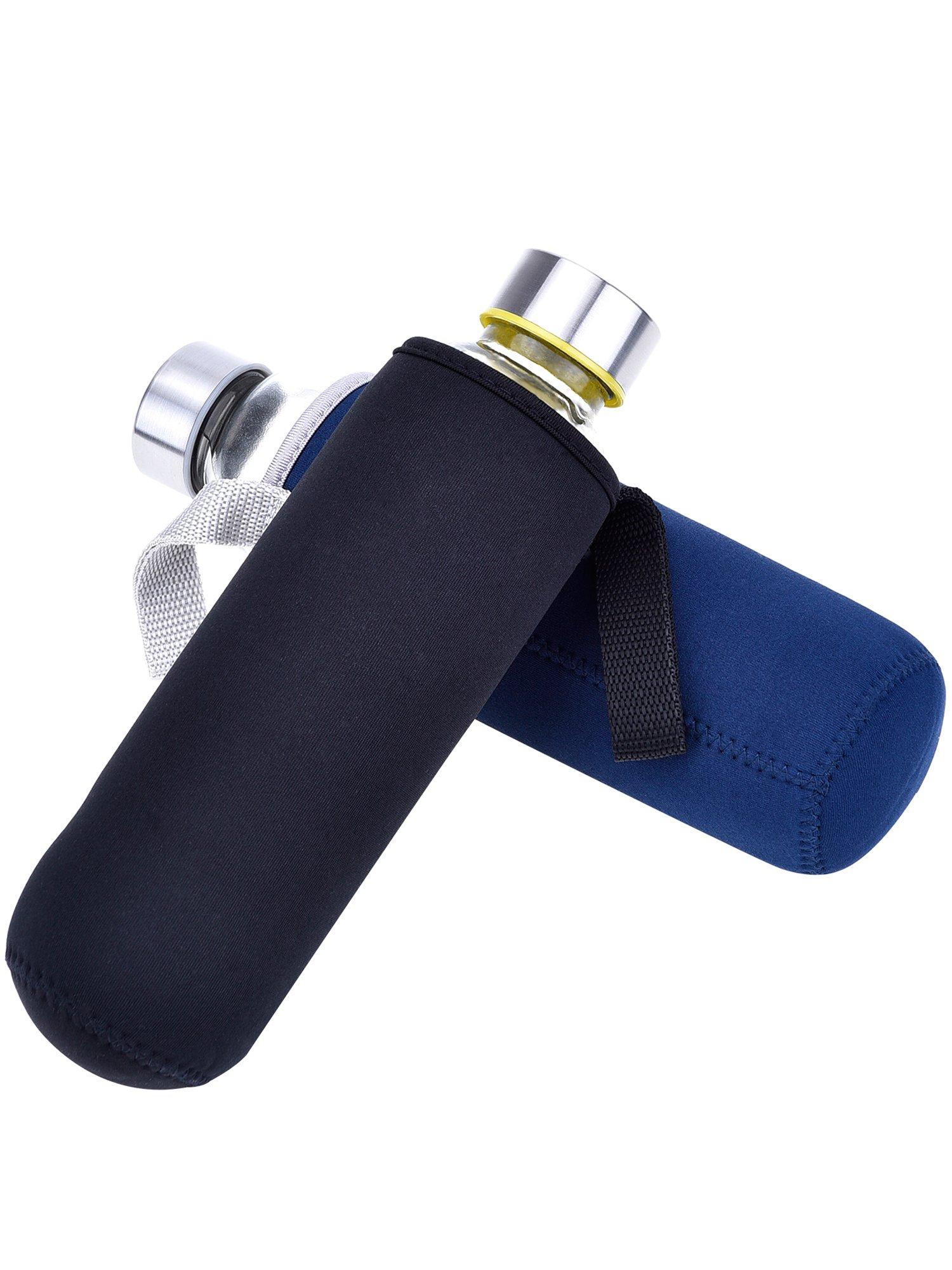 Mudder 2 Pieces Water Bottle Sleeve Neoprene Carrier Nylon Bottle