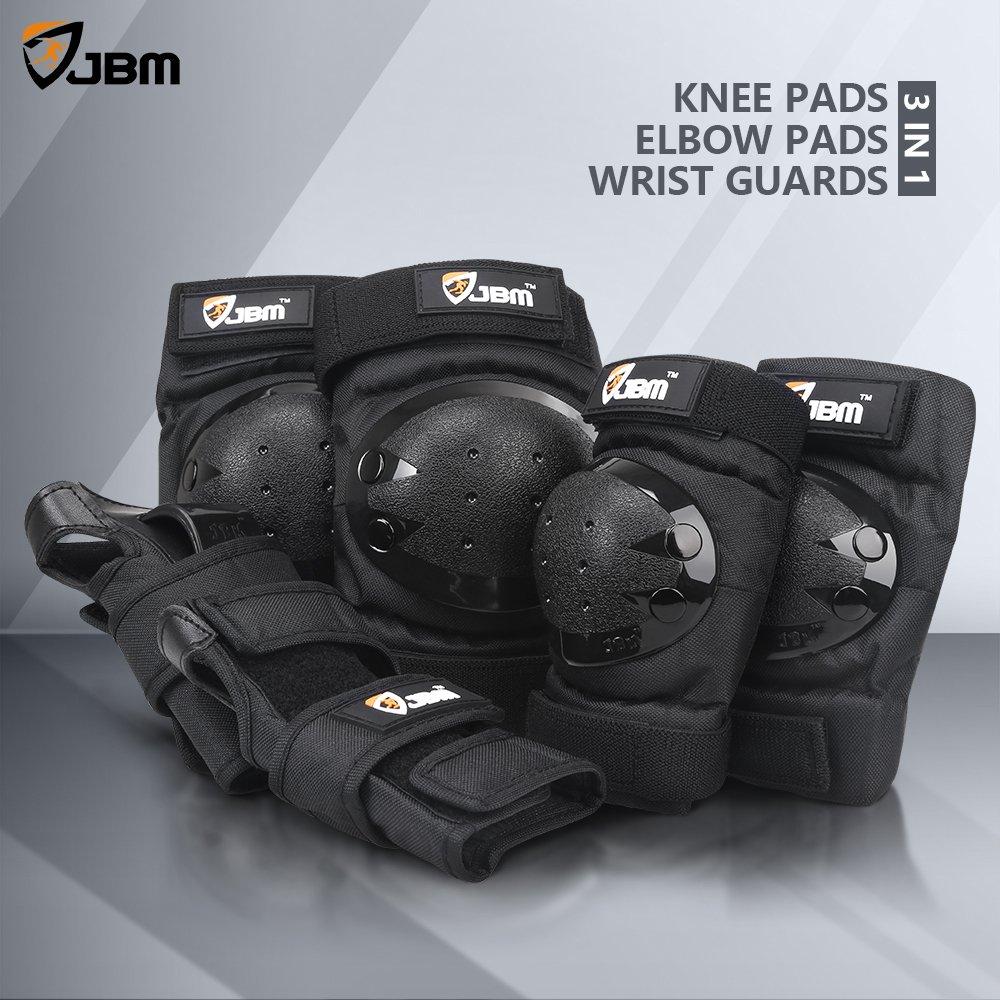 JBM international Youth Child Knee Elbow Pads Wrist Guards 3 In 1 Gear